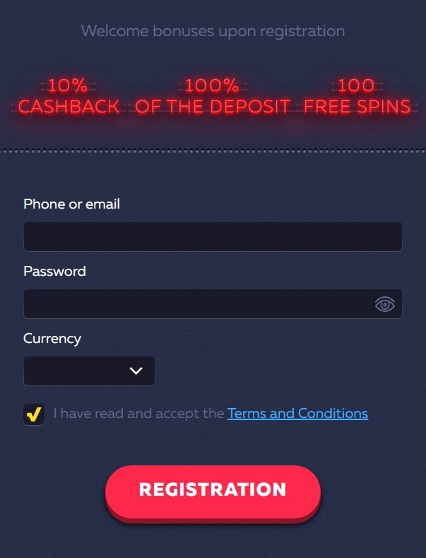 Регистрация на Vavada casino online