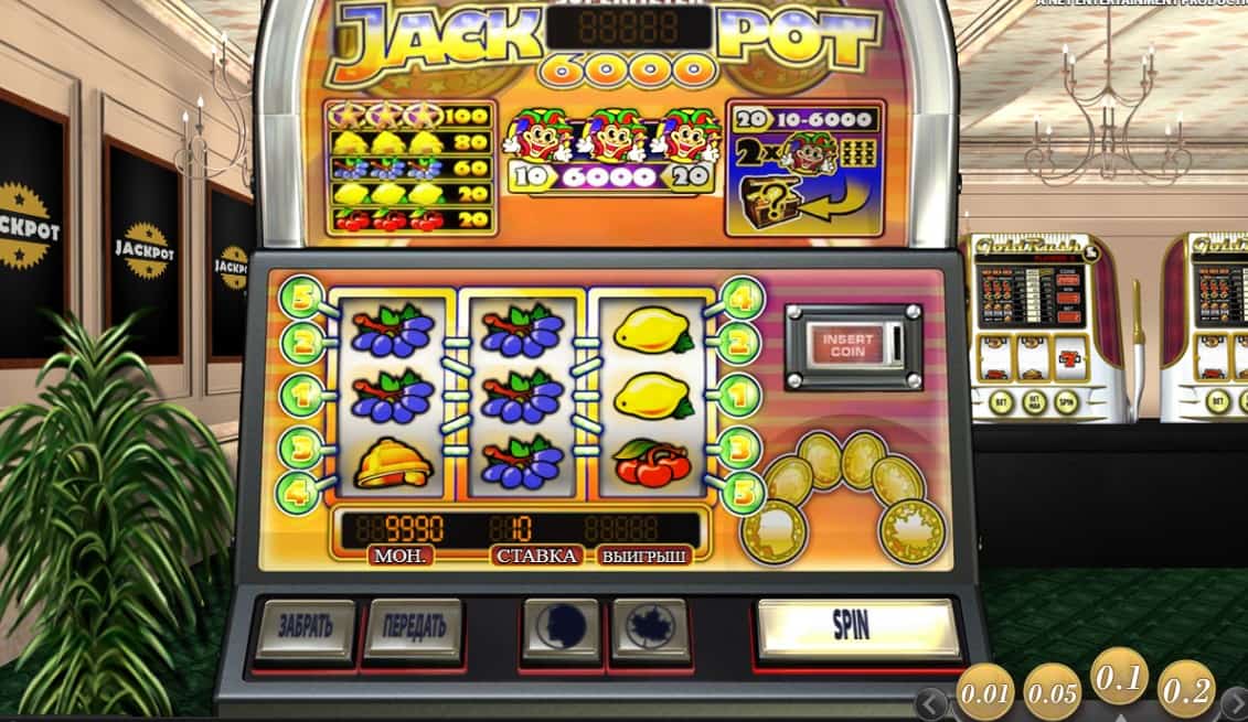 Jackpot 6000, дающие игровые автоматы в онлайн казино Украины